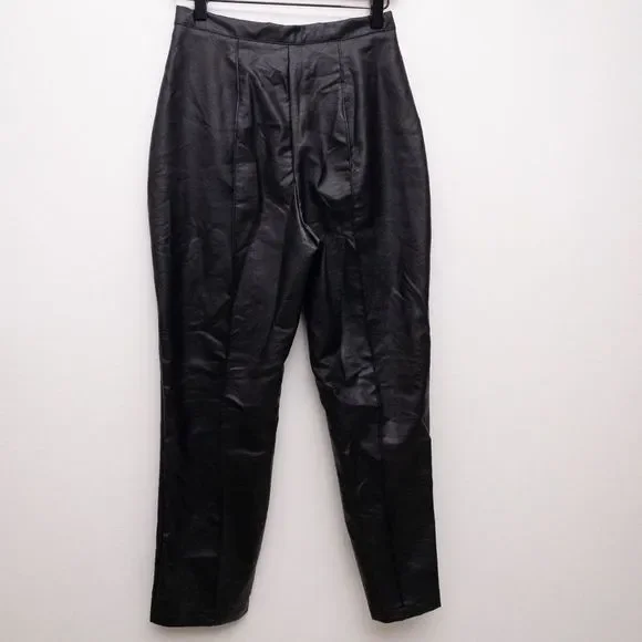 Princess Polly Encore Pants Vegan Leather Black Size 4 - Picture 4 of 10